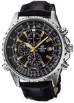 Casio EF527L-1A Stainless Steel Edifice Flight Two Tone Black Dial Tachymeter Strap