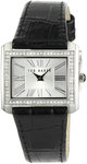 Ted Baker TE2059 Quality Time Quartz Crystal Patterned Silver Tone Dial Black Strap