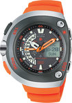 Citizen JV0030-19F Eco-Drive Aqualand Dive Log 20th Anniversary Edition Orange Strap