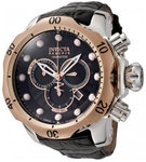 Invicta 0360 Two Tone Reserve Vemon Swiss Quartz Black Dial 1000M Diver