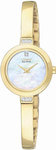 Citizen EW9922-54D Gold Tone Eco-Drive Bangle Style Diamonds Mother Of Pearl Dial