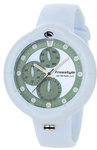 Freestyle FS84956 Light Blue Plastic Resin Blush Strap Green Day Date
