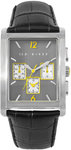 Ted Baker TE1024 Sui-Ted Quartz Alarm Chronograph Silver Tone Box Dial Black Strap