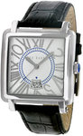 Ted Baker TE1028 Square Sui-Ted Quartz Silver Tone Dial Black Strap