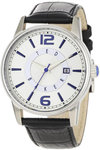 Ted Baker TE1068 Right On Time Quartz Silver Tone Dial Black Strap Blue