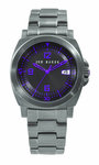 Ted Baker TE3007 Stainless Steel Motiva-Ted Quartz Chronograph Black Dial Purple