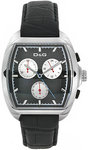 D&G DW0429 Stainless Steel Martin Black Dial Leather Strap Chronograph