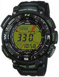 Casio PAG240-1B Triple Sensor Solar Pathfinder Green Digital Resin Strap