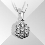 0.50 ct Beautiful Diamond Pendant 14k White Gold G VS2