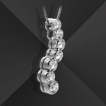 0.80 ct Diamond Journey Pendant 14k White Gold G VS2