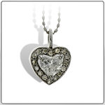 0.75 ct Heart Cut Diamond Pendant Mother