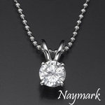 1.03 CT F/VS1 Diamond Pendant Necklace 14k White Gold