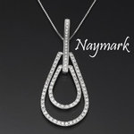 0.75 ct VS Diamond 14k White Gold Pendant with Necklace