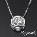 0.30 ct SI Diamond 14k White Gold Pendant with Necklace