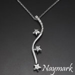 0.13 ct VS Diamond 14k White Gold Pendant with Necklace