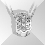 1 ct Natural Diamond Pendant 14k White Gold G VS2