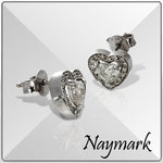 1.46 ct Heart Diamond Earrings Studs Mother