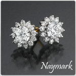 1.08 ct Round SI Diamond 14k White Gold Earrings Studs