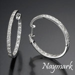 1,72 ct Round VS Diamond 14k White Gold Earrings Studs
