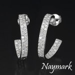 2.24 ct Round Diamond 14k White Gold Earrings Studs