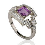 1.88 Ct Real 14k Gold Amethyst Ring *Engagement Ring*