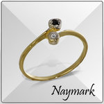 New 14k Yellow Gold Sapphire Ring