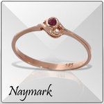 New 14k Rose Gold Ruby Ring