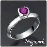0.71 ct Real Gold Amethyst Ring *Engagement Ring*