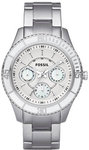 Fossil ES2783 Stella Stainless Steel Quartz White Dial Mother Of Pearl Day Date