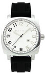 Ted Baker TE1047 Sui-Ted Quartz Silver Tone Tonneau Dial Black Strap
