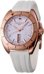 Zodiac ZO5524 Rose Gold Tone Racer Speed Dragon Mother Of Pearl Dial White Rubber