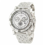 Zodiac ZO7301 Adventure Quartz Chronograph Link Bracelet Silver Tone Dial