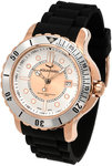 Aquaswiss 96G012 Rose Gold Tone Rugged Quartz Black Rubber Strap