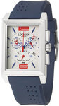 Locman 242WHRD1BL Stealth R Quartz Chronograph White Dial Blue Rubber Strap