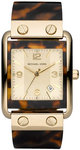 Michael Kors MK4235 Marbled Plastic Bangle Style Fashion Quartz Gold Tone