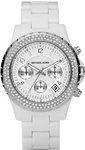 Michael Kors MK5300 White Plastic Quartz Chronograph Crystal