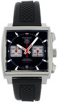 Tag Heuer CAW2114FT6021 Stainless Steel Monaco Black Dial Rubber Strap Chronograph