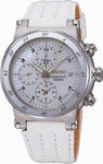 Seiko SND875 Stainless Steel Chronograph White Mother of Pearl Dial