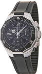 Baume and Mercier MOAO8723 Stainless Steel Riviera Automatic Black Dial Rubber Strap