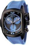 Invicta 6730 Black Stainless Steel Lupah Quartz Chronograph Blue Rubber Strap