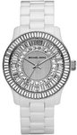 Michael Kors MK5361 White Ceramic Baguette Link Bracelet Quartz Crystal