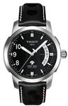 Tissot T12152652 Stainless Steel T-Trax Quartz Black Dial Leather Strap