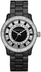 Michael Kors MK5362 Black Ceramic Baguette Link Bracelet Quartz Crystal