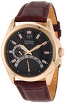 Citizen BR0123-09E Gold Tone Stainless Steel Eco Drive Dress Black Dial GMT