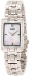 Citizen EG3170-54D Stainless Steel Stiletto Eco-Drive Sapphire Pink Mother of Pearl Dial Diamonds