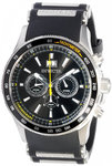 Invicta 1234 Quartz Chonograph Black Dial Rubber Strap
