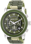 Michael Kors MK8168 Green Camo Silicone Strap Quartz Chronograph