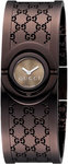 Gucci YA112532 Twirl Quartz Brown Dial Bangle Style