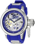 Invicta 1089 Russian DIver Skeleton Hand Wind Mechanical Blue Rubber Strap