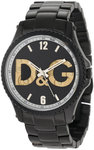 D&G DW0760 Black Stainless Steel Sestriere Quartz Link Bracelet